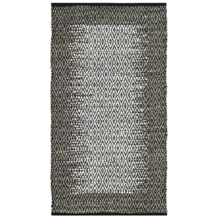 Safavieh 2 ft. 3 in. x 4 ft. Vintage Leather Hand Woven Area Rug Light Grey & Grey - Accent VTL387A-24